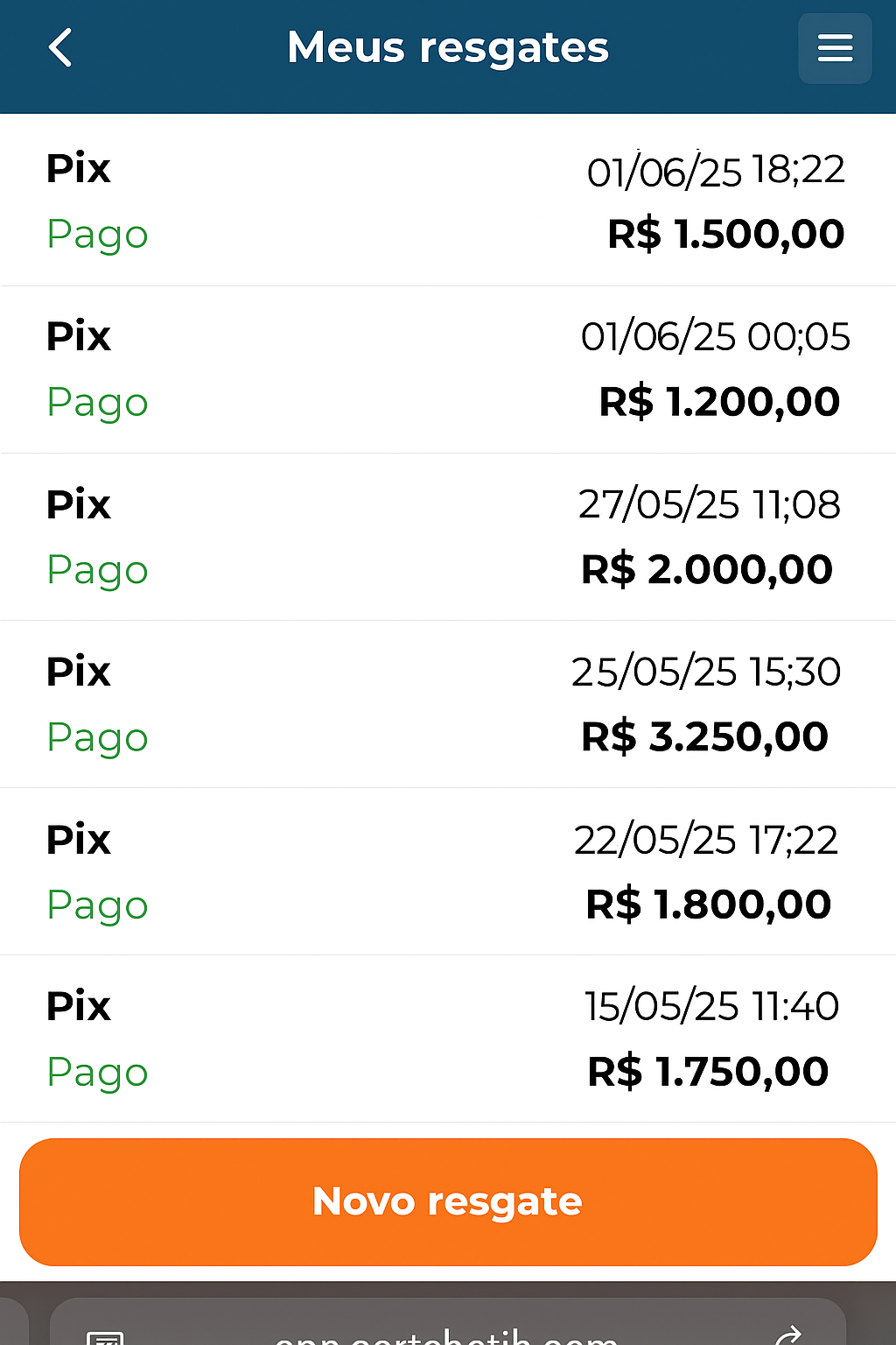 Pix comprovante